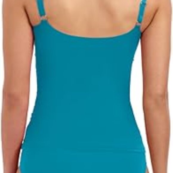 Profile by Gottex Tutti Frutti Solid Women’s Ruffle Square Neck Tankini Top NEW! - Picture 7 of 9